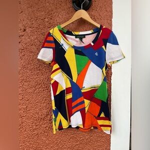 Women’s RALPH LAUREN, NAUTICAL, SAIL, COLORFUL, LADIES T SHIRT- Small